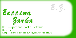 bettina zarka business card